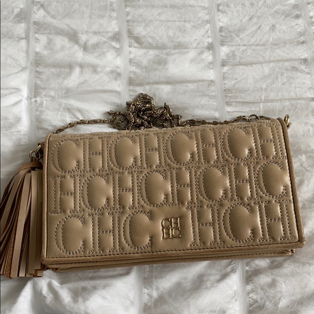 Nude authentic Carolina Herrera bag